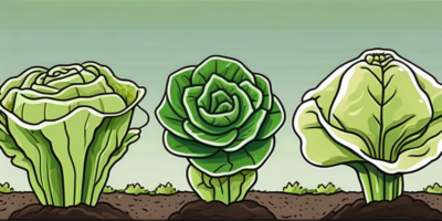 The simpson elite lettuce plant in different stages of growth