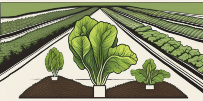 Sucrine lettuce plants at various stages of growth