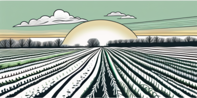 Winter density lettuce thriving in an ohio winter landscape