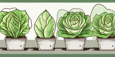 Little gem lettuce plants at different stages of growth