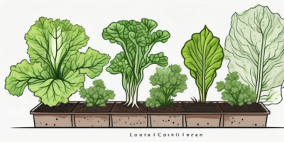 Speckled lettuce plants at different stages of growth