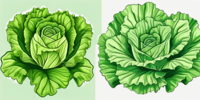 Two different types of lettuce