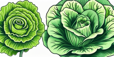 Two different types of lettuce