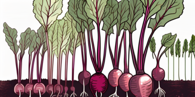 Forono beets growing in a healthy