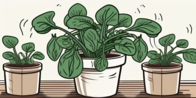 A vibrant matador spinach plant in a garden pot