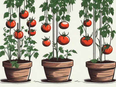 A variety of tomato plants at different stages of growth