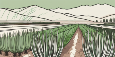 Leeks growing in a colorado landscape