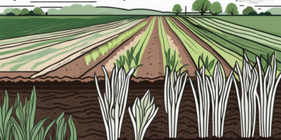 Leeks being planted in the fertile soil of michigan