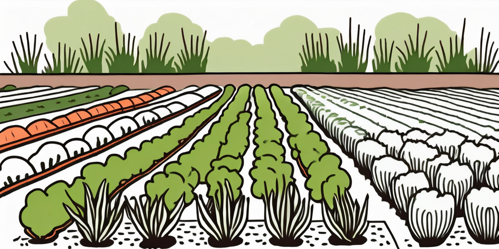 A garden plot with bandit leeks growing healthily