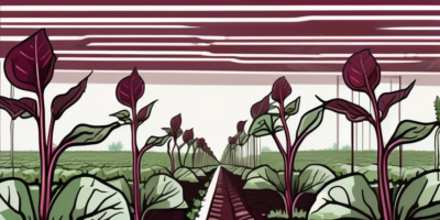 Lush detroit dark red beet plants thriving in a michigan landscape