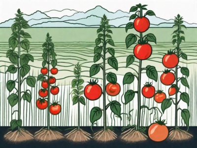 A variety of tomato plants in different stages of growth