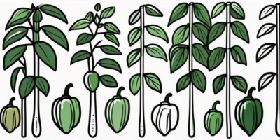 Various types of pepper plants arranged in different planting patterns