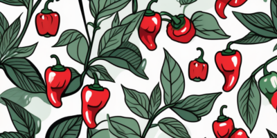 A garden layout showcasing a pattern of cherry bomb pepper plants with their appropriate spacing