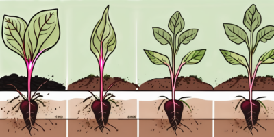 Touchstone gold beet plants at different stages of growth