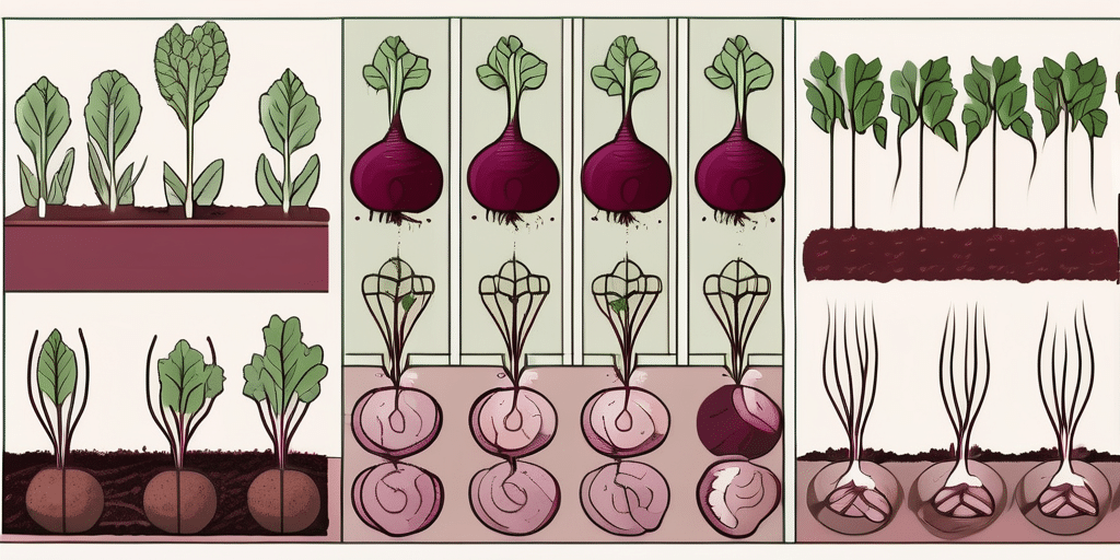A garden plot with beet seeds being planted in specific patterns and spaces