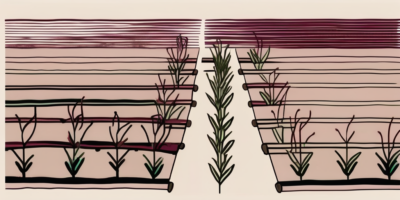 A garden plot with cylindra beets at different stages of growth