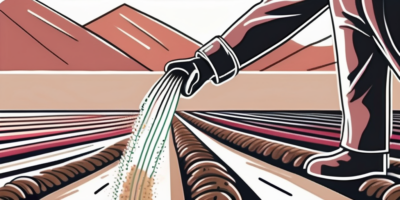 A garden hose gently watering a row of freshly planted beet seeds in fertile soil