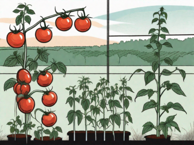 A variety of tomato plants in different stages of growth