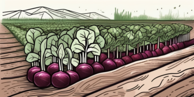 Cylindra beets growing in rich