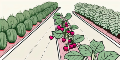 A garden scene showing cherry belle radishes growing in harmony with their companion plants