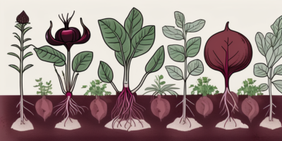A garden bed with detroit dark red beets thriving