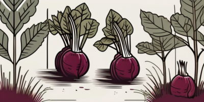 Forono beets at different stages of growth in a garden setting