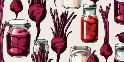 Detroit dark red beets in a glass jar