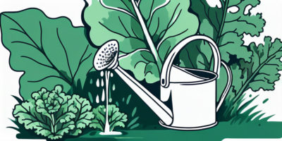 A watering can gently pouring water onto a lush