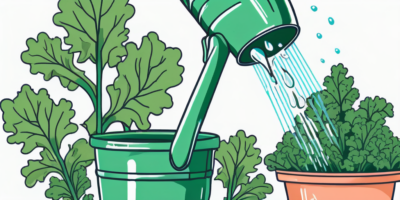 A watering can gently pouring water onto a lush