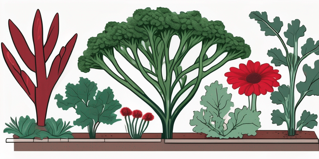 A toscano kale plant in a garden setting