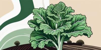 A lush toscano kale plant