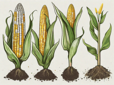 Different stages of corn growth