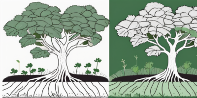 Vates kale plants in two distinct zones