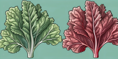 Two distinct types of kale leaves - dwarf siberian kale