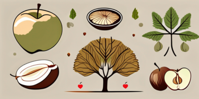 A variety of chestnuts in different stages (from the tree