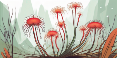 A vibrant sundew plant in its natural habitat