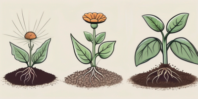 Various stages of a plant's life cycle