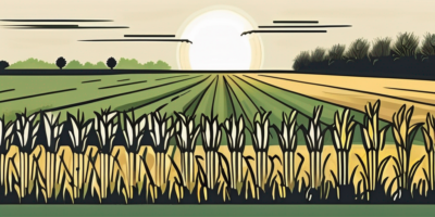 A cornfield at various stages of growth