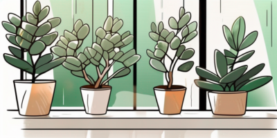 A healthy jade plant situated near a window