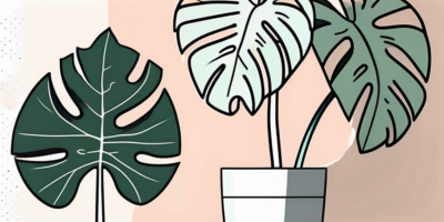 A swiss cheese plant and a monstera side by side