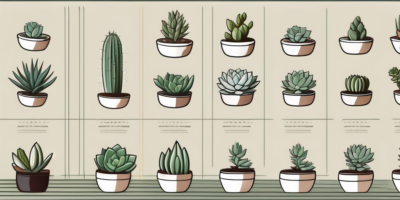 Various types of succulents in different stages of growth