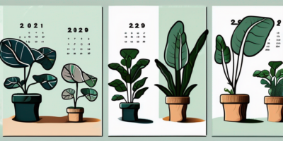 Elephant ear plants at various stages of growth