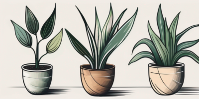 Several snake plants at different stages of growth