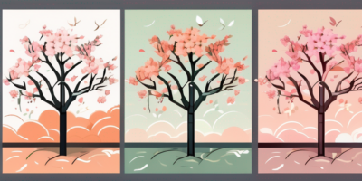 A peach tree with blossoms