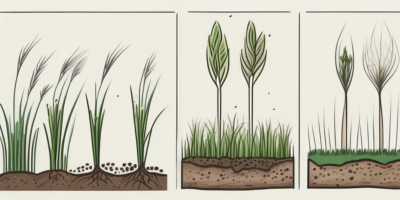 Different stages of grass seed growth