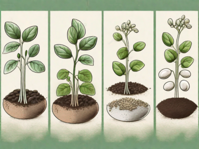 Various stages of lima beans growth