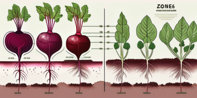 Beets growing in a garden