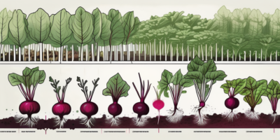 Forono beets growing in a garden