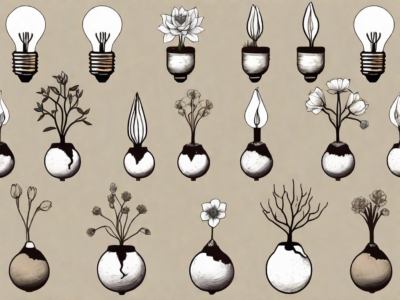 Various types of bulbs planted in a garden