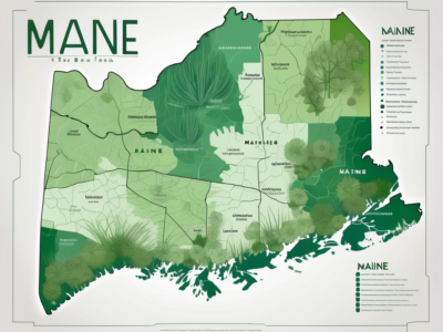 A detailed map of maine